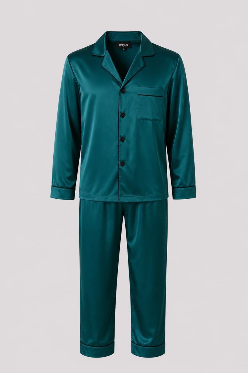 Піжама чоловіча шовкова BO.Brand 2XL Зелений (29621)