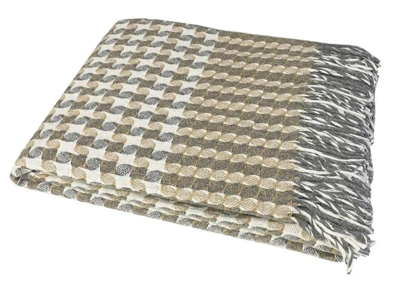 Плед шерстяной Vladi Эльф Carambola 140х200 см Бежевый (1511)