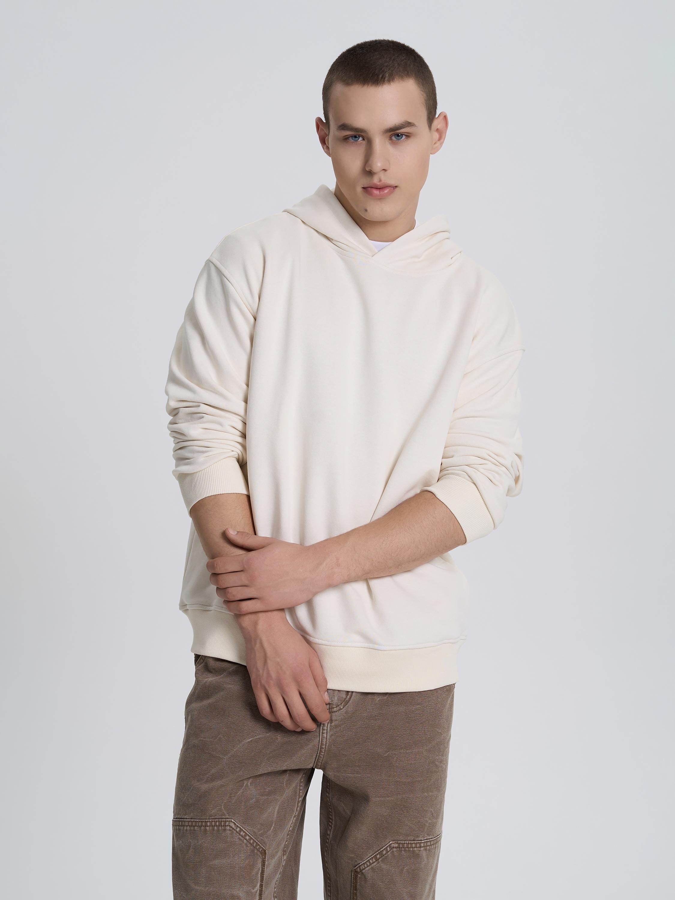 Худі чоловічий без кишені ROZA 240619 XS Світло-бежевий (4824005723568) - фото 5 Худі чоловічий без кишені ROZA 240619 XS Світло-бежевий (4824005723568) - фото 5