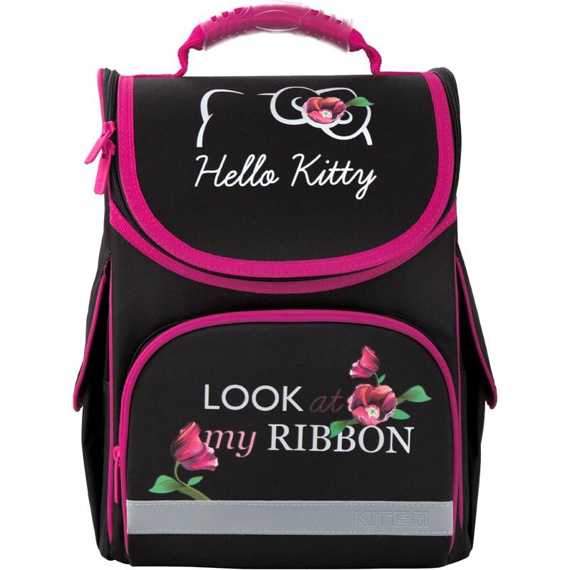 Рюкзак школьный каркасный KITE Hello Kitty 35х25х13 см 6-15 л Черный (HK20-501S)