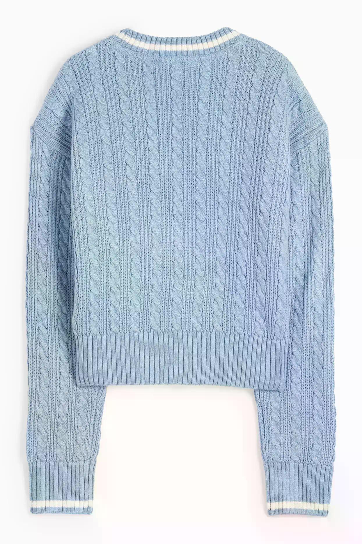 Светр в'язаний для дівчинки C&A 128 см Блакитний (25082735) - фото 2 Светр в'язаний для дівчинки C&A 128 см Блакитний (25082735) - фото 2