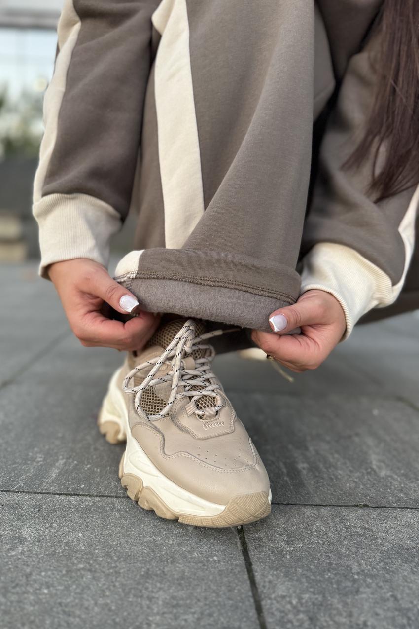 Костюм М207.4 на замке с капюшоном с начесом XL Бежево-серый (1014-1-63) - фото 3