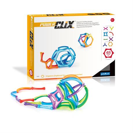 Конструктор магнітний Guidecraft PowerClix Organics 48 деталей (G9431)
