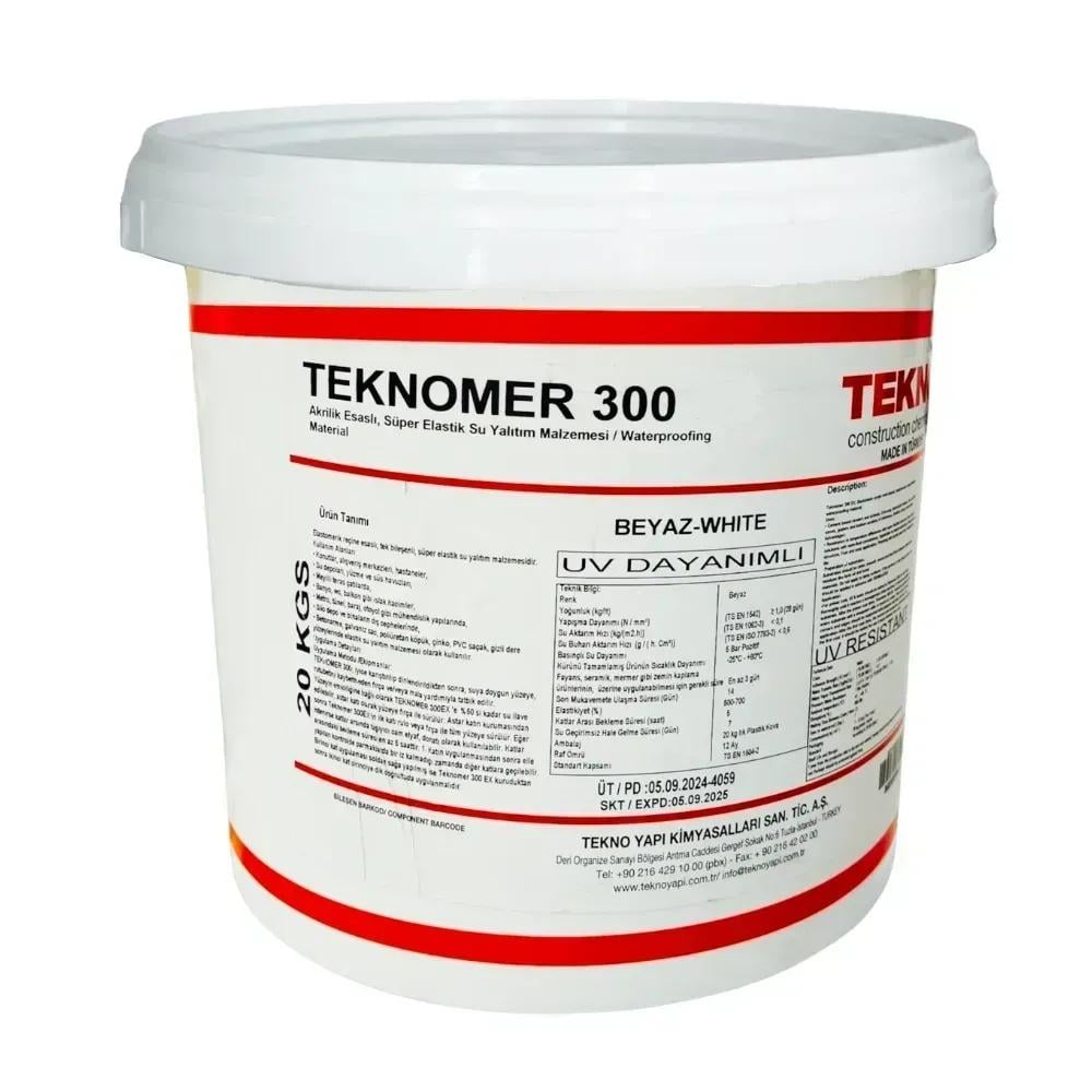 Гидроизоляция акриловая Teknomer эластичная УФ-стойка 300 20 кг (TM30020)