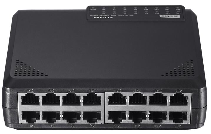Коммутатор сетевой NETIS ST3116P 16-портовый 10/100 Мбит/с Fast Ethernet неуправляемый (UG-ST3116P) Коммутатор сетевой NETIS ST3116P 16-портовый 10/100 Мбит/с Fast Ethernet неуправляемый (UG-ST3116P)
