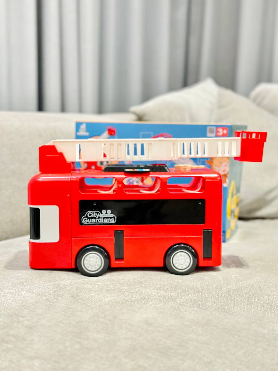 Іграшковий музичний автобус Fun Game з кермом трансформер 2в1 265-2 автотренажер Пожежна машина (2054641465) - фото 5