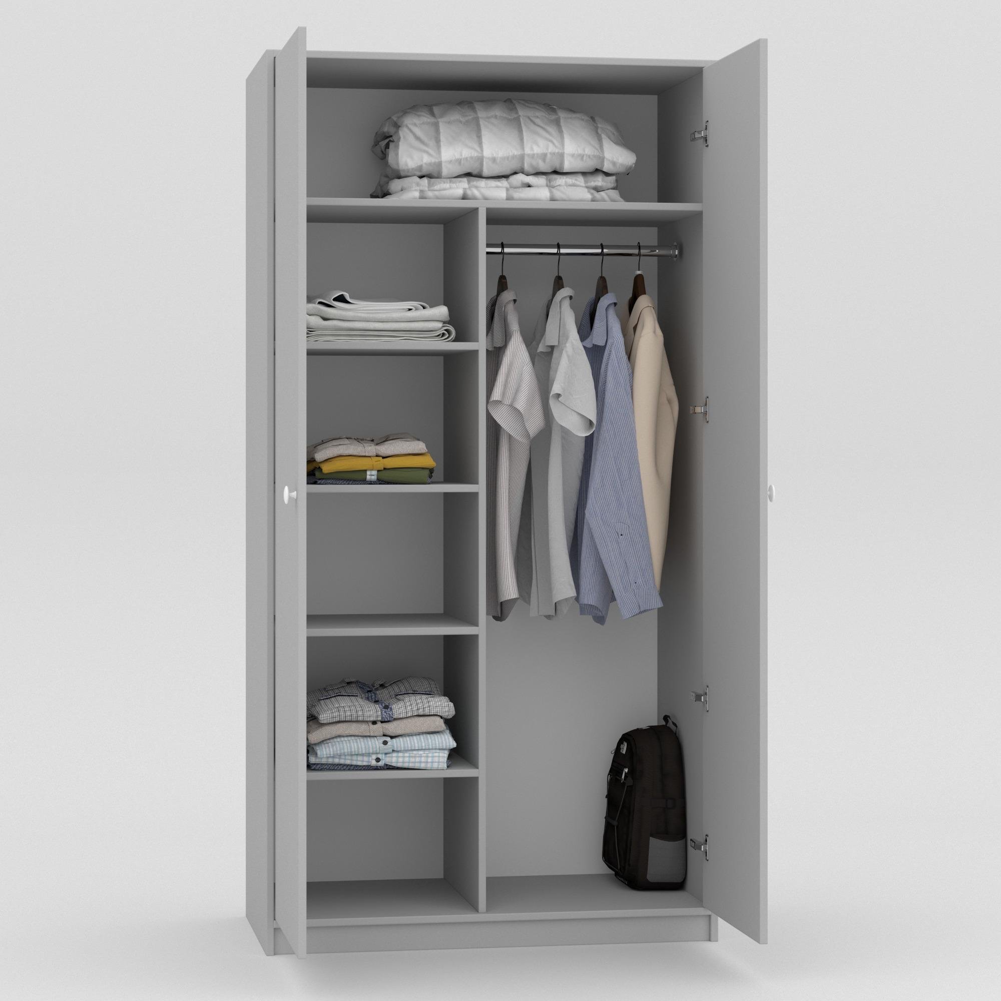Шафа для одягу дитяча 1950х1000х520 мм Сірий - фото 1