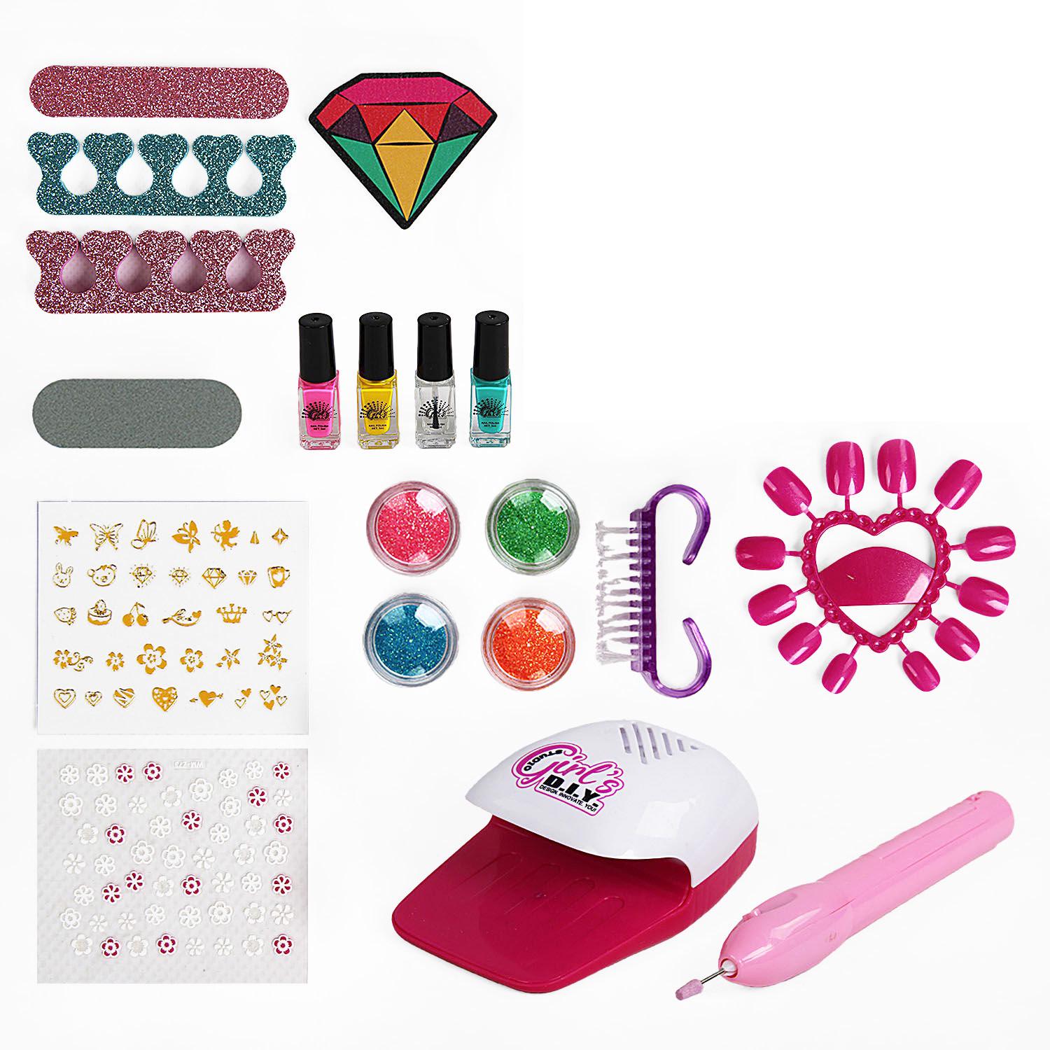 Маникюрный набор детский 666-13 4 цвета лака 4 цвета блесток разделители для пальцев - фото 2 Маникюрный набор детский 666-13 4 цвета лака 4 цвета блесток разделители для пальцев - фото 2