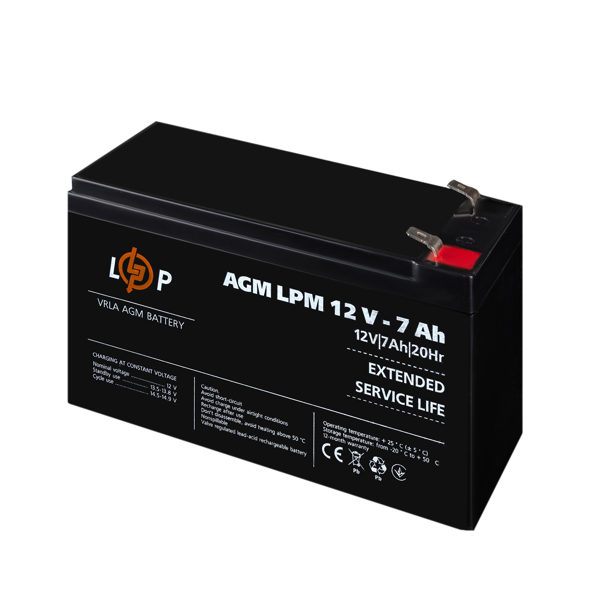 Аккумулятор AGM LPM 12V 7 Ah - фото 4