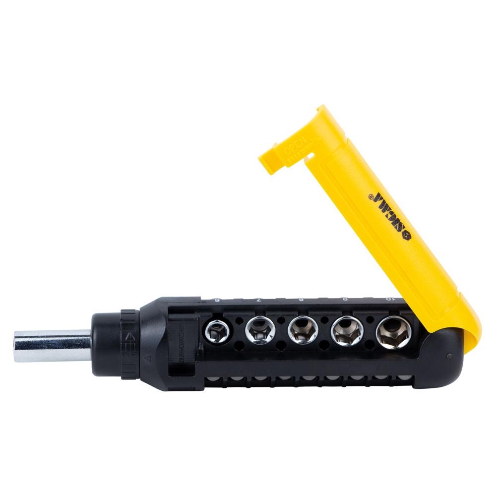 Отвертка с реверсом Sigma + насадки торцевые и биты 1/4" 13 шт. CrV (4001931)