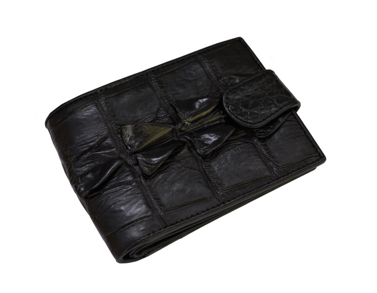 Кошелек Ekzotic leather из кожи крокодила Черный (cw 35_7)