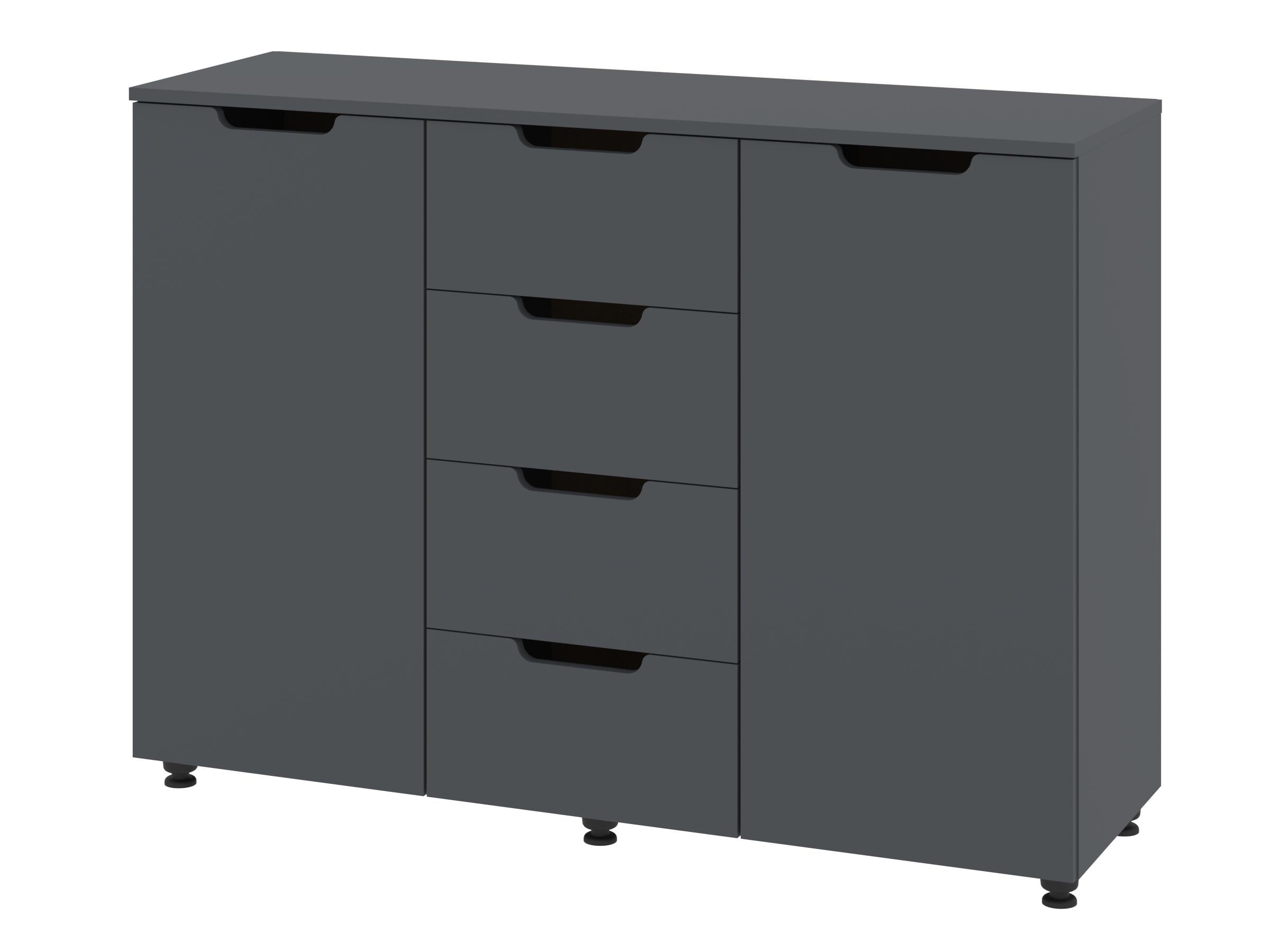 Комод с ящиками PEHOTIN ЭКО К-4+2 ДСП 120х38х87,5 см Антрацит (PN-100622) Комод с ящиками PEHOTIN ЭКО К-4+2 ДСП 120х38х87,5 см Антрацит (PN-100622)