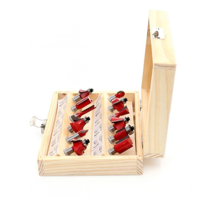 Набор фрез по дереву Kraft&Dele KD10282 2415718410 в деревянном футляре 12 шт. 8 мм (2415718410) - фото 3