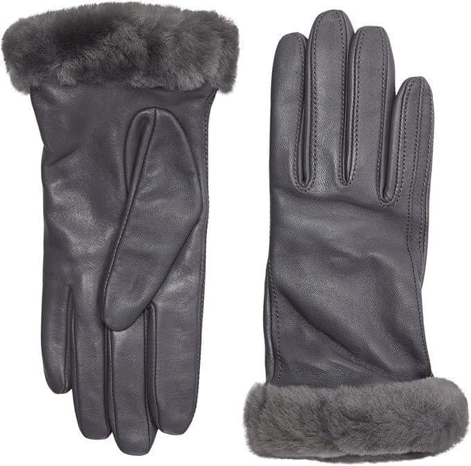 Перчатки UGG W Leather Sheepskin Vent GLV L Metal (s/n21626)