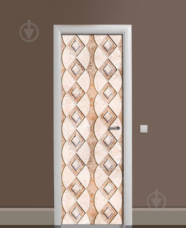 Наклейка на дверь Zatarga «Ромбовый узор» 650х2000 мм виниловая 3Д наклейка декор самоклеящаяся