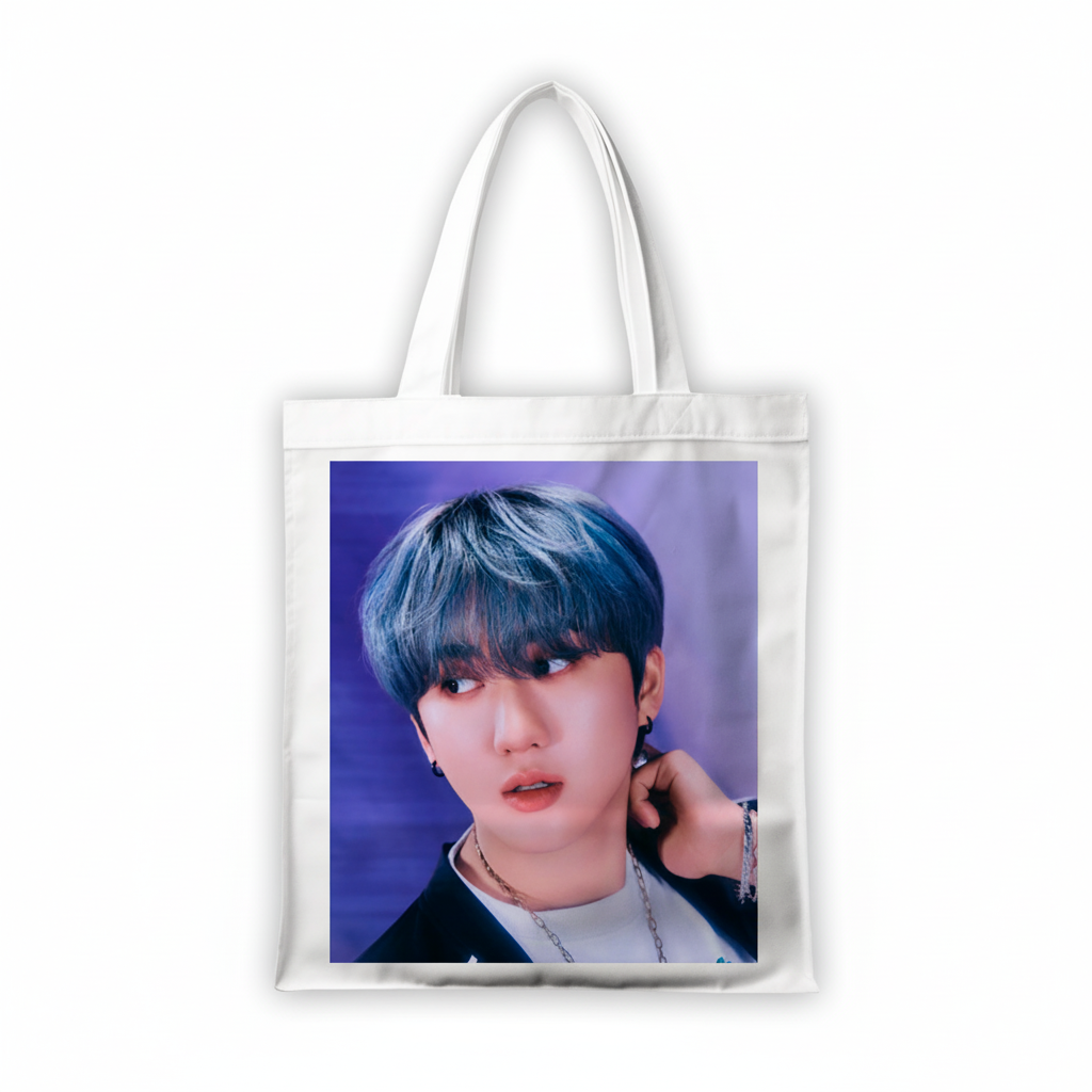 Сумка-шопер Stray Kids из льна Белый (11378)