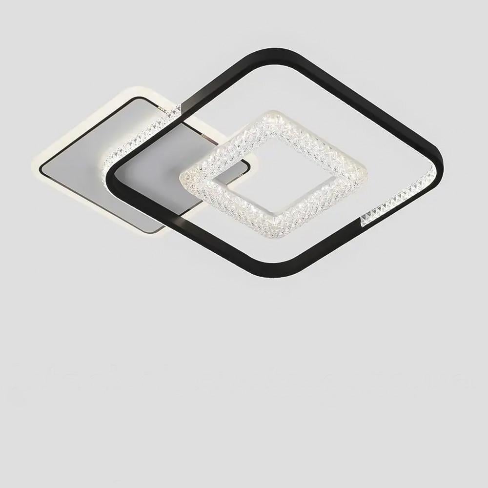 Люстра стельова світлодіодна Light House SC-19095-WH+BK 2,4G 86W 530х430х60 мм Білий/Чорний