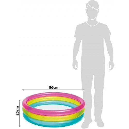 Басейн надувний дитячий Intex 57104 NP Райдуга 86x25 см 63 л від 1 року (14951295) - фото 2