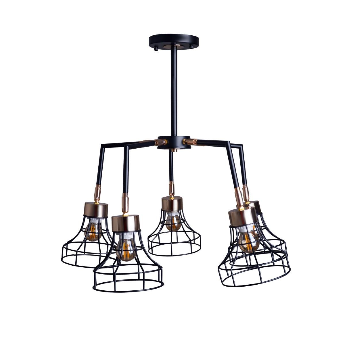 Люстра HTL-220S/5 BK+FG