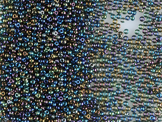 Бісер Preciosa 51290 прозорий райдужний 50 г Золотистий зелено-синій (2592512069) - фото 1 Бісер Preciosa 51290 прозорий райдужний 50 г Золотистий зелено-синій (2592512069) - фото 1