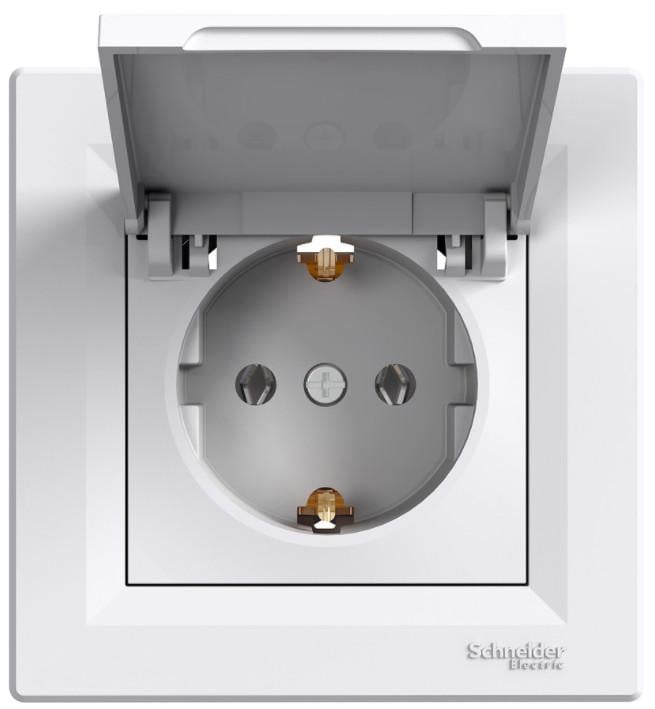 Розетка с заземлением Schneider Electric Asfora ABS Белый (EPH3100121)