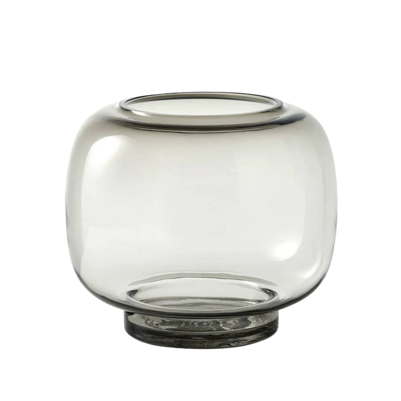 Ваза стеклянная Аквариум из дымчатого стекла 14 см (31762656)