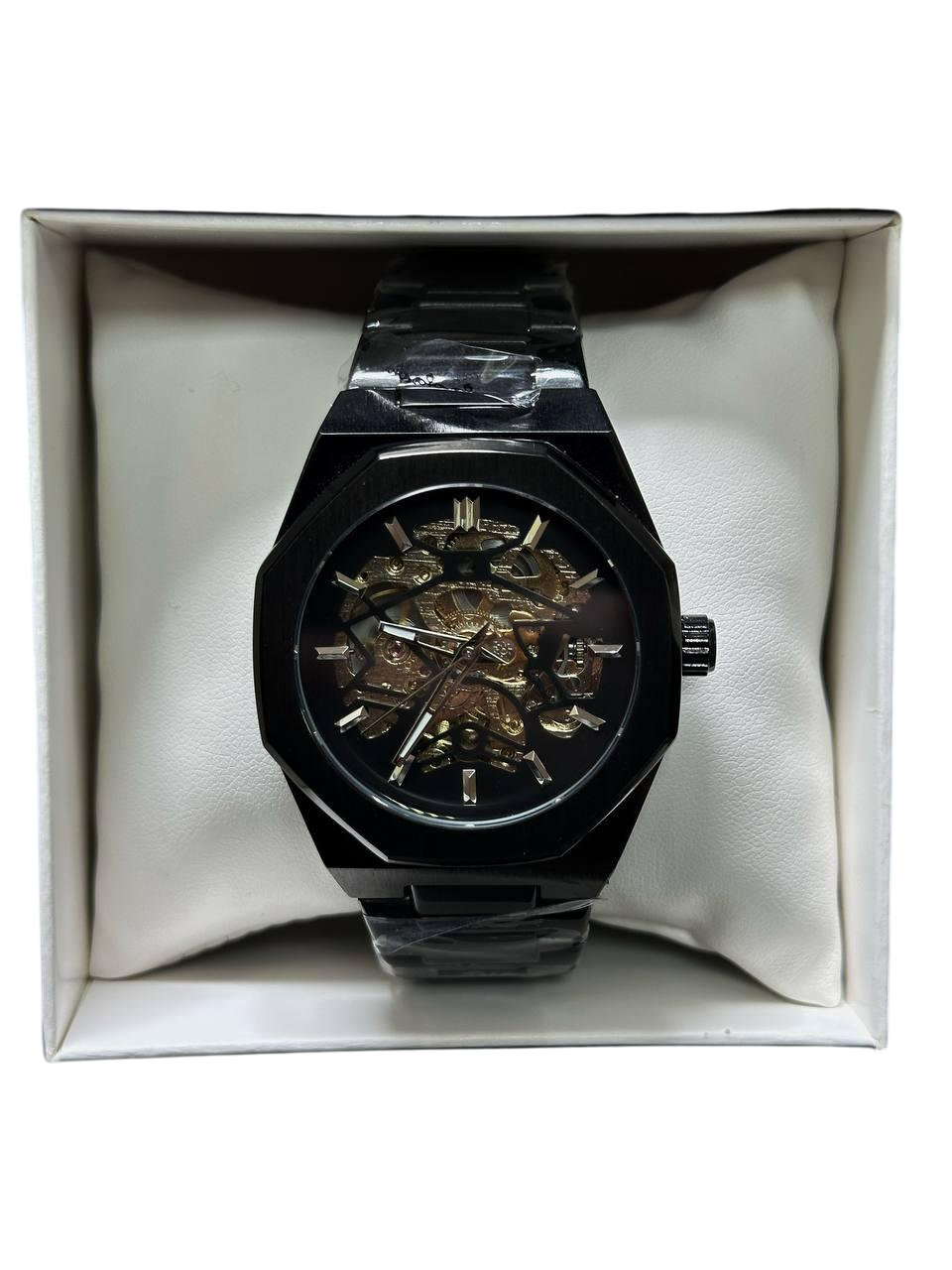 Годинник чоловічий Gusto Skeleton Black/Gold (1031-0001)