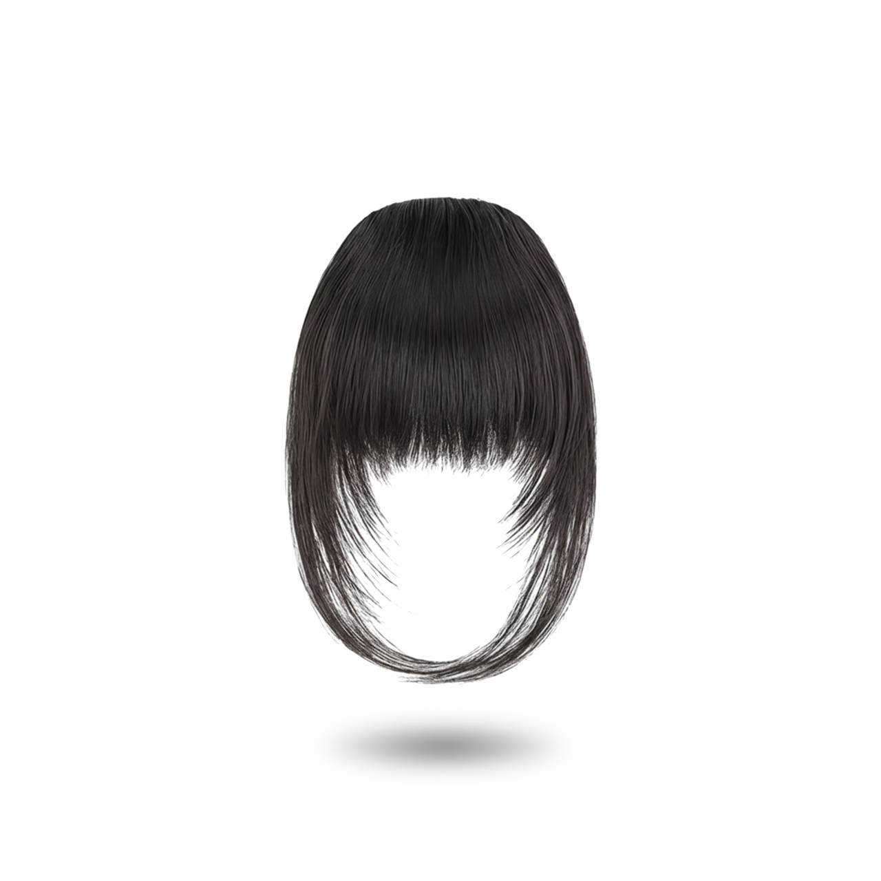 Челка удлиненная на заколках из натуральнообразных волос ровная 19-32 см Коричневый (2864656619)