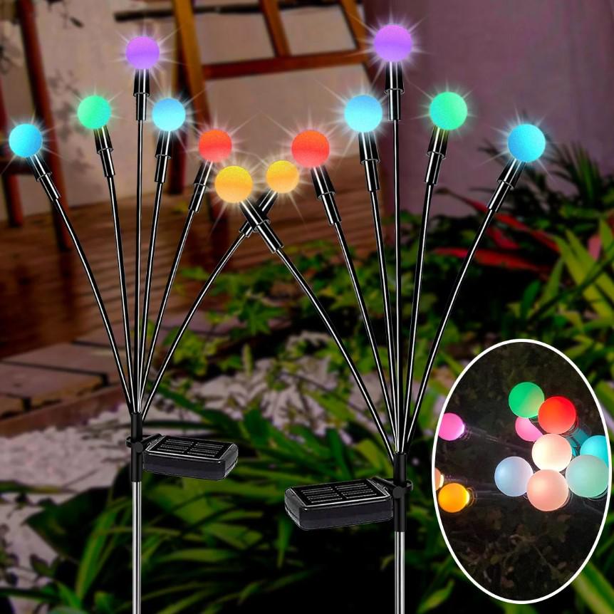 Фонарь на солнечной батарее садовый Светлячки 6 LED в грунт 70 см RGB (EX-sv6led-m) - фото 4 Фонарь на солнечной батарее садовый Светлячки 6 LED в грунт 70 см RGB (EX-sv6led-m) - фото 4