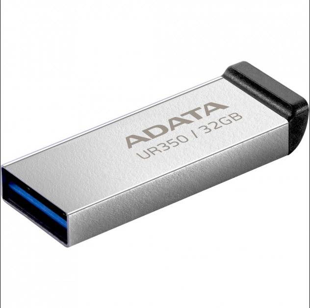 Флеш-пам'ять A-DATA UR 350 32 GB USB 3.2 Silver/Black (UR350-32G-RSR/BK)