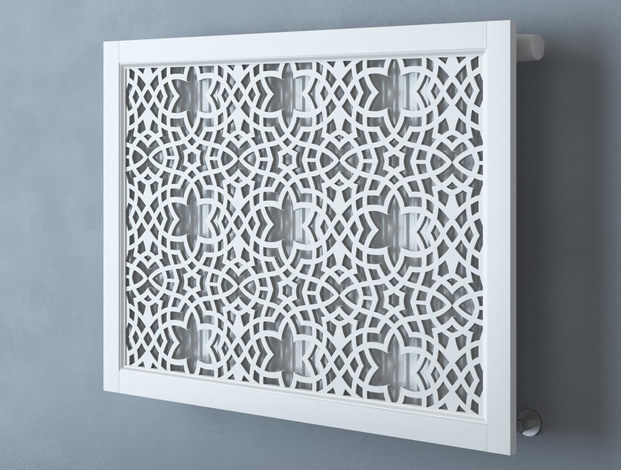 Экран-решетка декоративная на батарею отопления R21-F90 Белый (25075202)