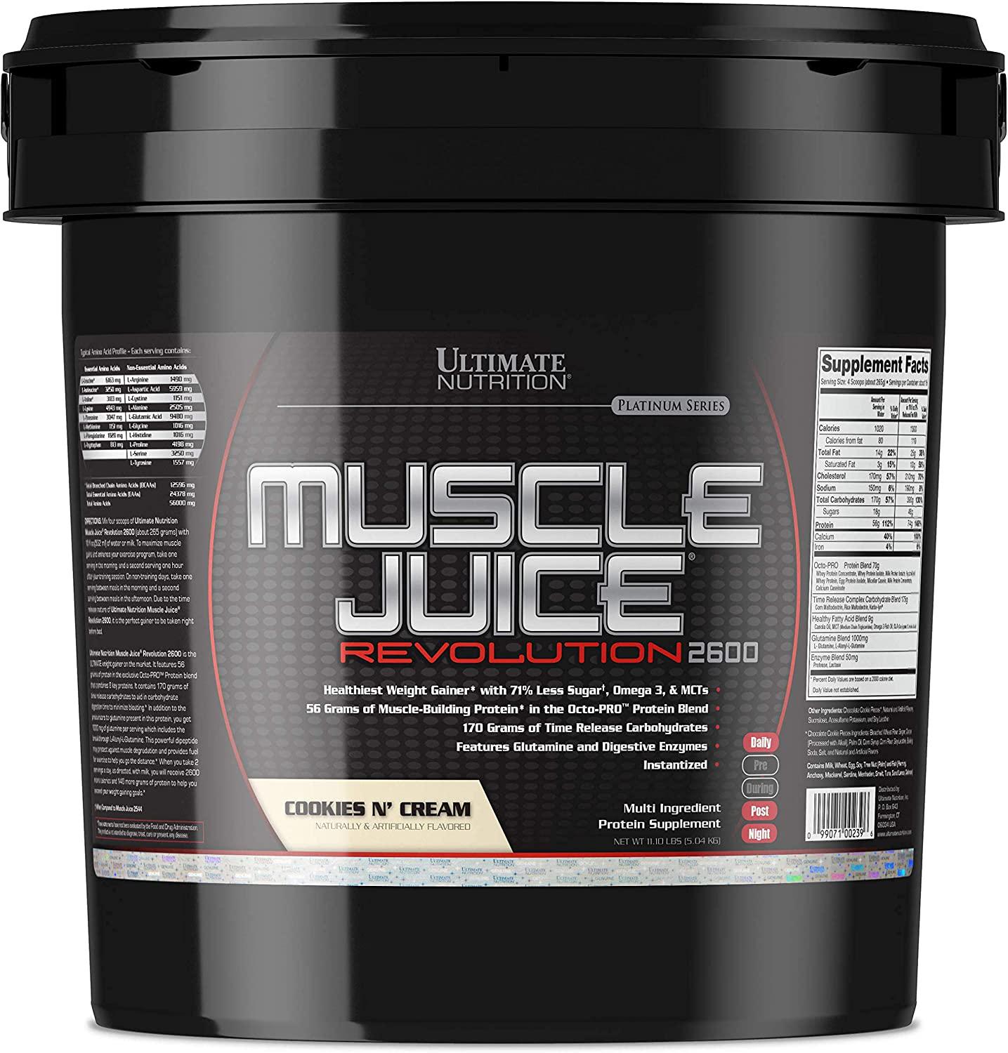 Гейнер Ultimate Nutrition Muscle Juice Revolution 2600 cookies cream 5040 г (00000013434)