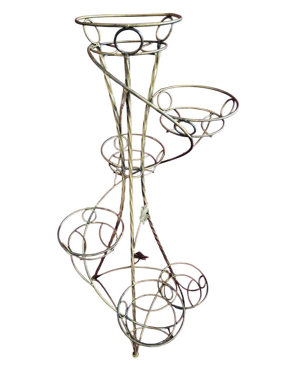 Подставка для цветов Хатинка Спираль витая на 6 вазонов кованая 101 см (CNT00011596)