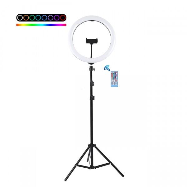 Кольцевая лампа Puluz PU411T RGB со штативом 210 см 30 см (1864820532) - фото 3