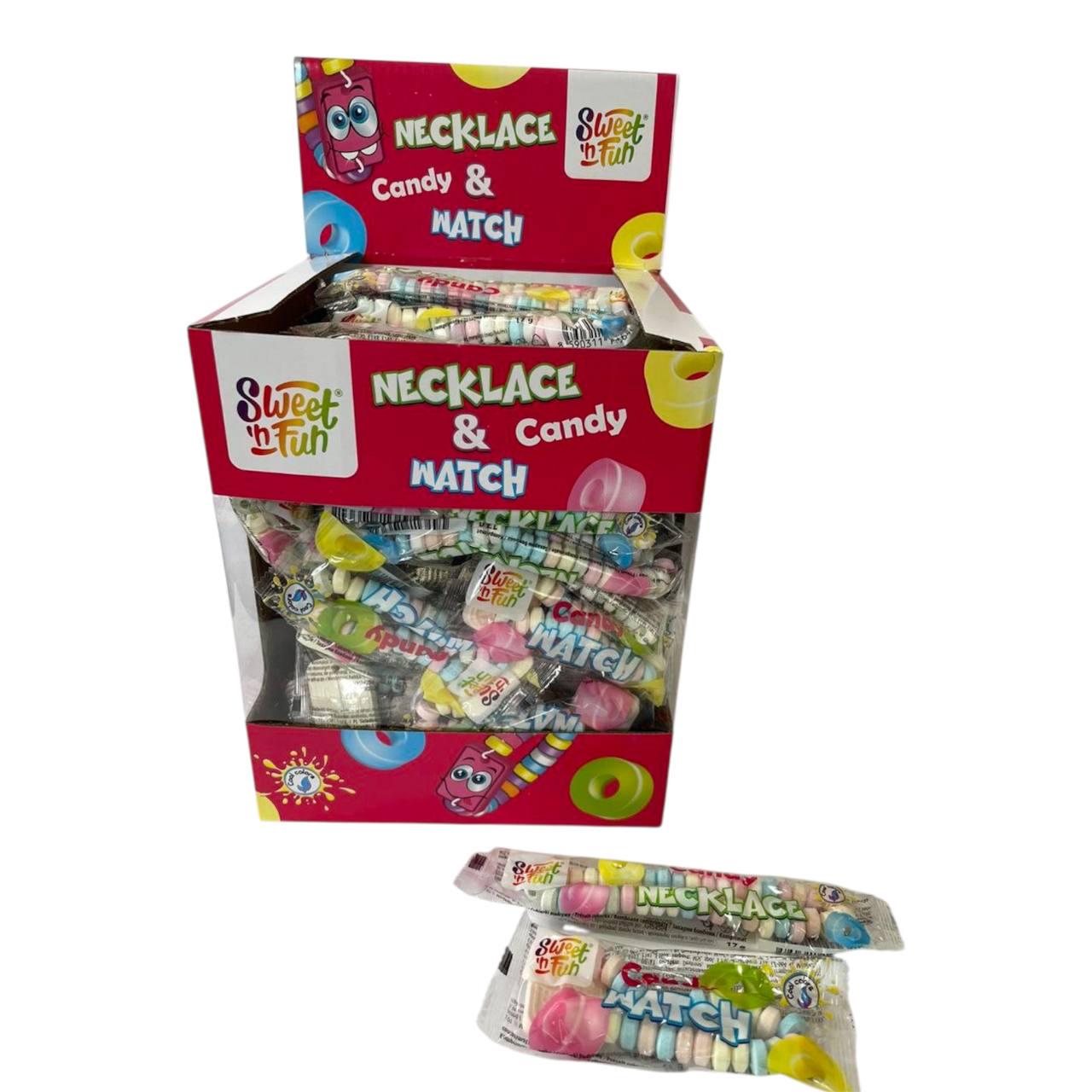 Цукерки Солодкі прикраси Sweet’n Fun Candy Watch & Necklace Буси та годинники 100 шт. (00000006487)