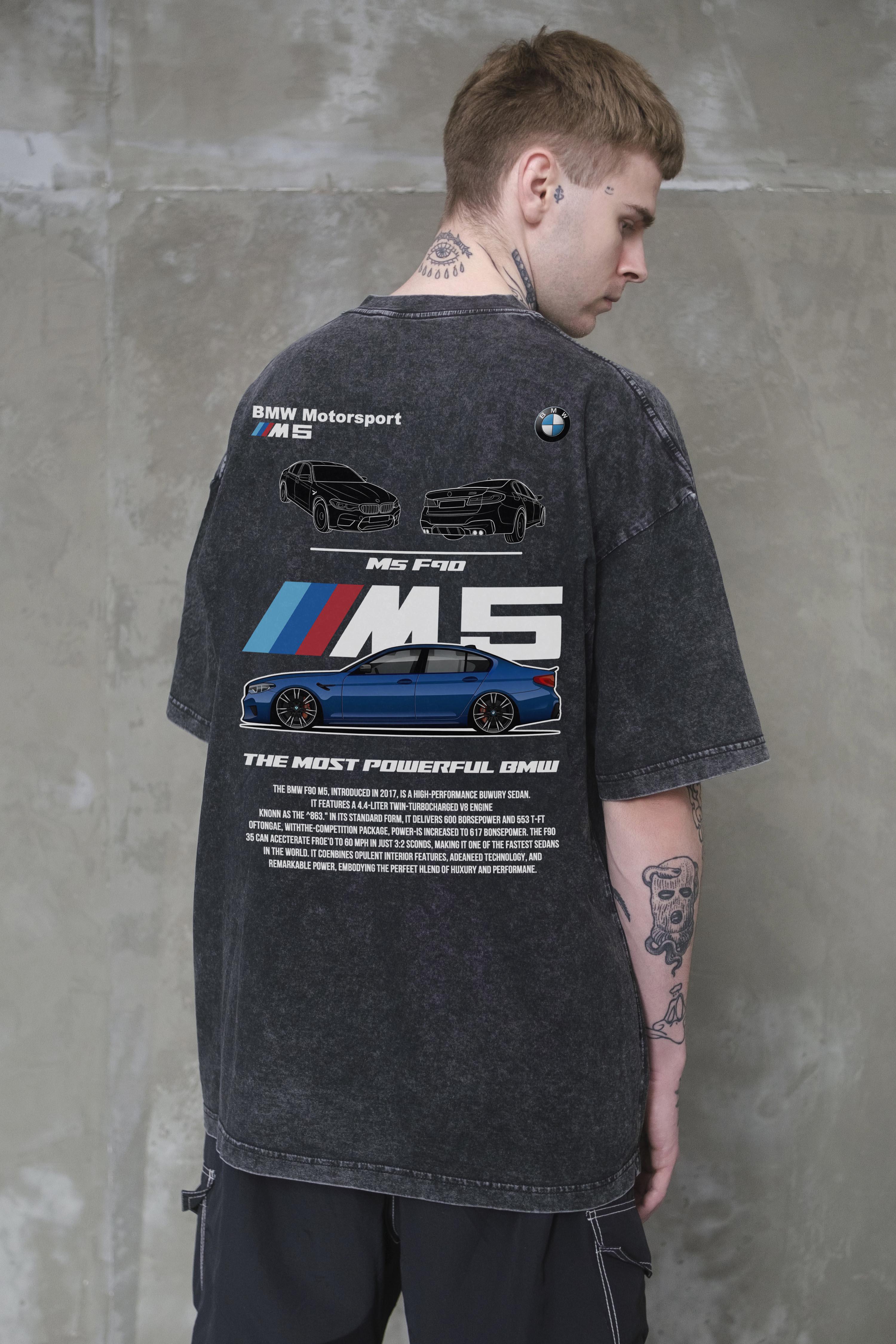 Футболка оверсайз Without Washed BMW M5 F90 S/M Black (S/M8056322 8056323)