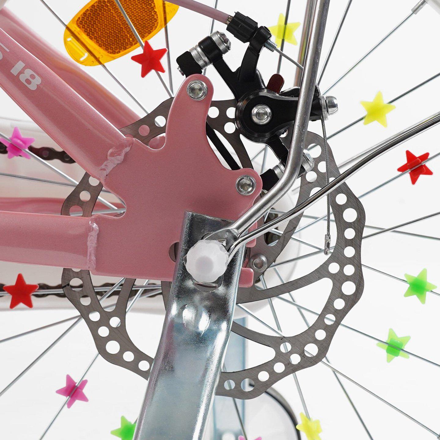 Велосипед двоколісний дитячий Corso Nice 18" з кошиком та багажником Рожевий - фото 5 Велосипед двоколісний дитячий Corso Nice 18" з кошиком та багажником Рожевий - фото 5