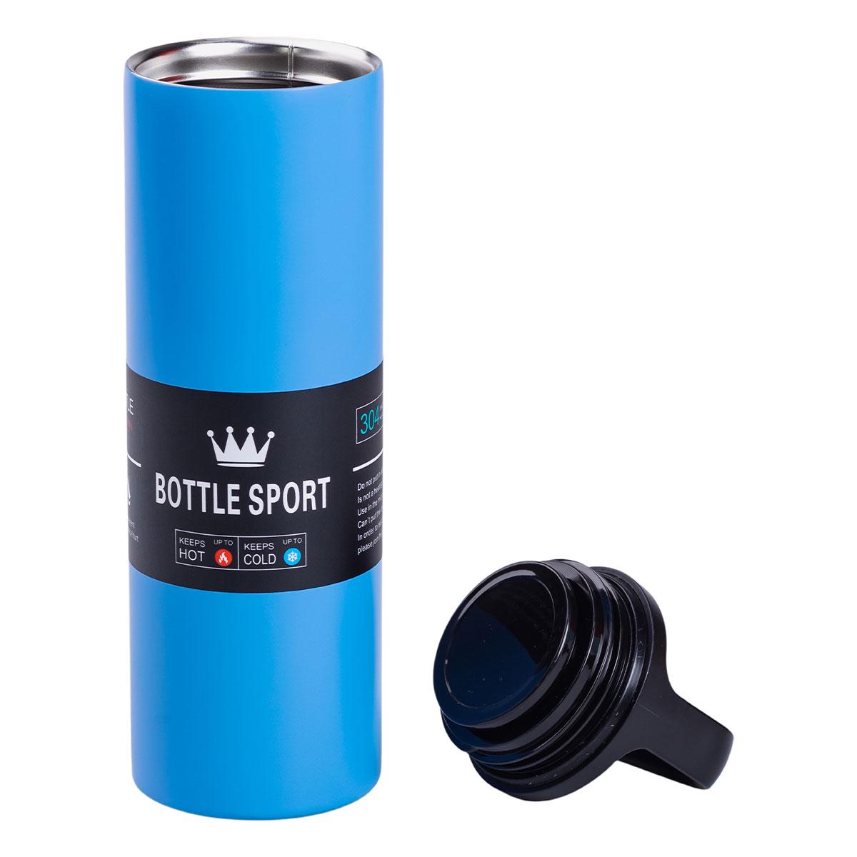 Термос металевий Bottle Sport із ручкою із нержавіючої сталі 0,5 л Синій (3366) - фото 6 Термос металевий Bottle Sport із ручкою із нержавіючої сталі 0,5 л Синій (3366) - фото 6