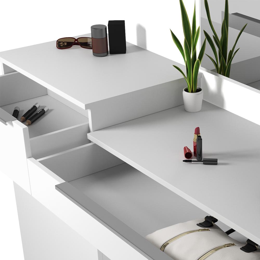 Туалетный столик Vicco Lilli Small с подсветкой и скамейкой Белый глянец - фото 6 Туалетный столик Vicco Lilli Small с подсветкой и скамейкой Белый глянец - фото 6