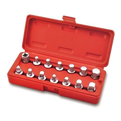 Набор инструментов Toptul головок для маслосливных пробок 14 ед. (JGAI1402)