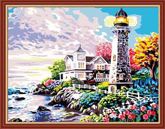 Картина по номерам Идейка Свет маяка 40x50 см (skl-КНО192)