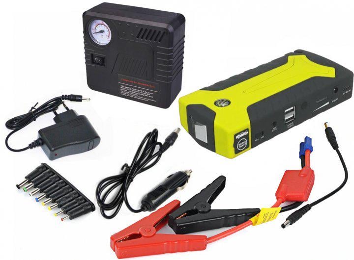 Пусковий зарядний пристрій Jumpstarter HZ25 68000 мАч з ліхтариком Жовтий (3-5-15237)