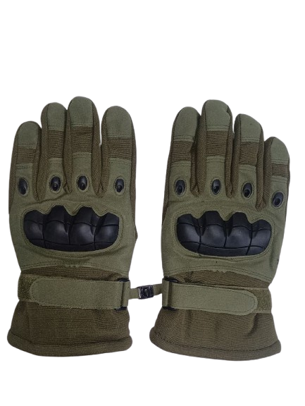 Рукавиці безпалі з захистом кісточок та сенсором для телефону утеплені ХХL Олива (2433723204)