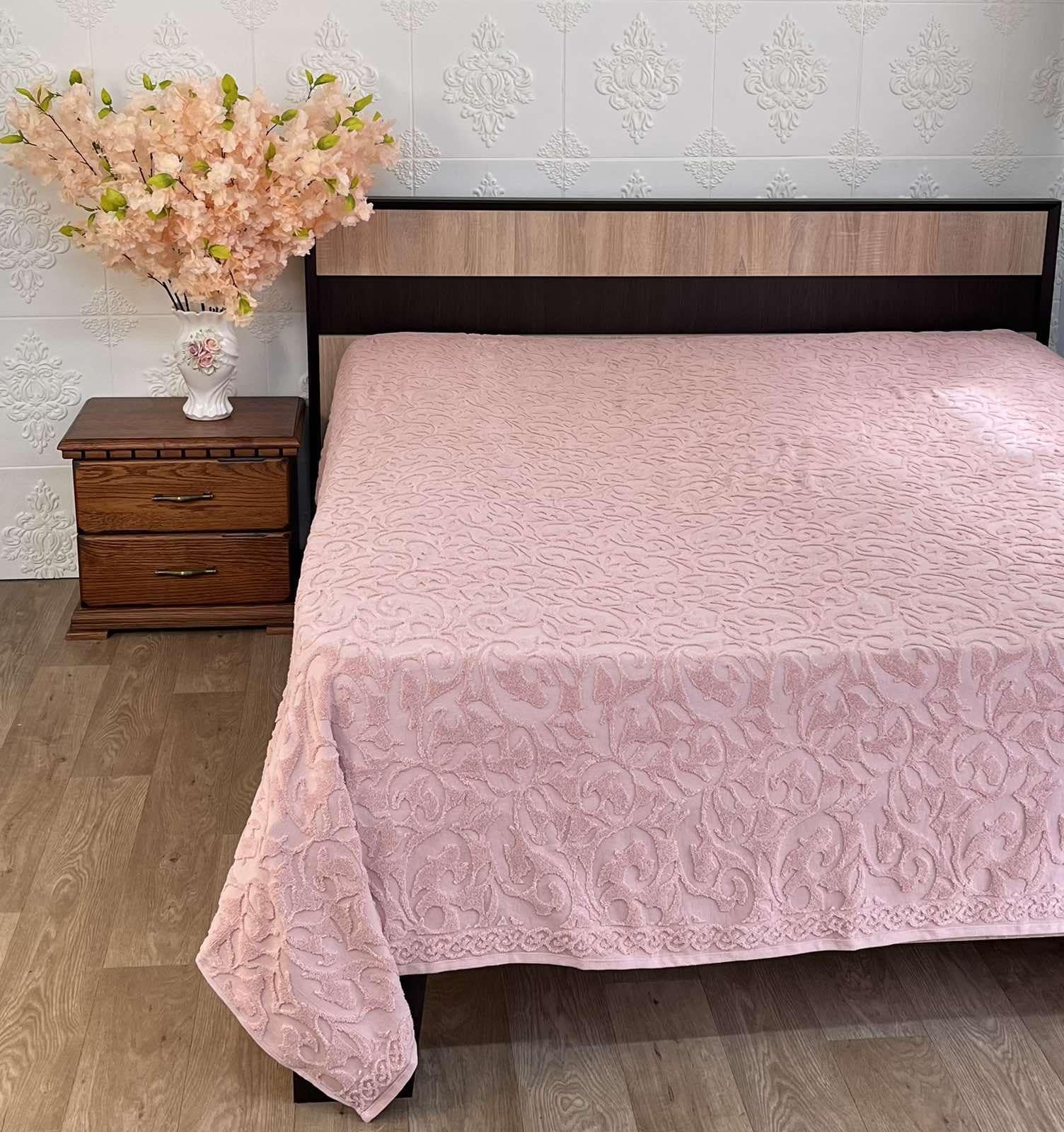 Простирадло махрове АЕ Jakard 150x220 см Dirty Pink (CN34595)