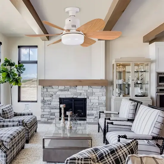 Вентилятор стельовий зі світлом 2в1 6 лопостями під дерево 30 Вт (FA-520) - фото 7 Вентилятор стельовий зі світлом 2в1 6 лопостями під дерево 30 Вт (FA-520) - фото 7