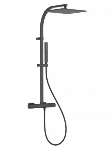 Душевая система с термостатом Tres Project-Tres черная (21139501NM) Душевая система с термостатом Tres Project-Tres черная (21139501NM)