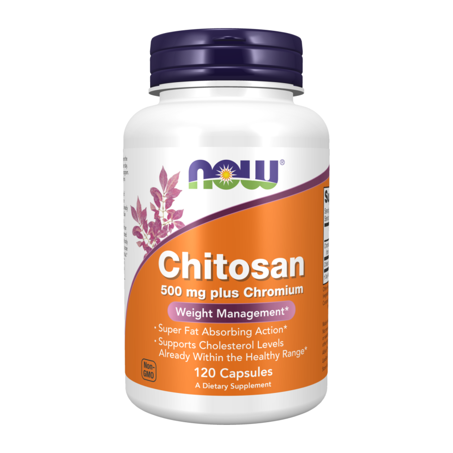 Диетическая добавка Now Foods Chitosan plus Chromium Хитозан плюс Хром 500 мг 120 капс. (CO003448)