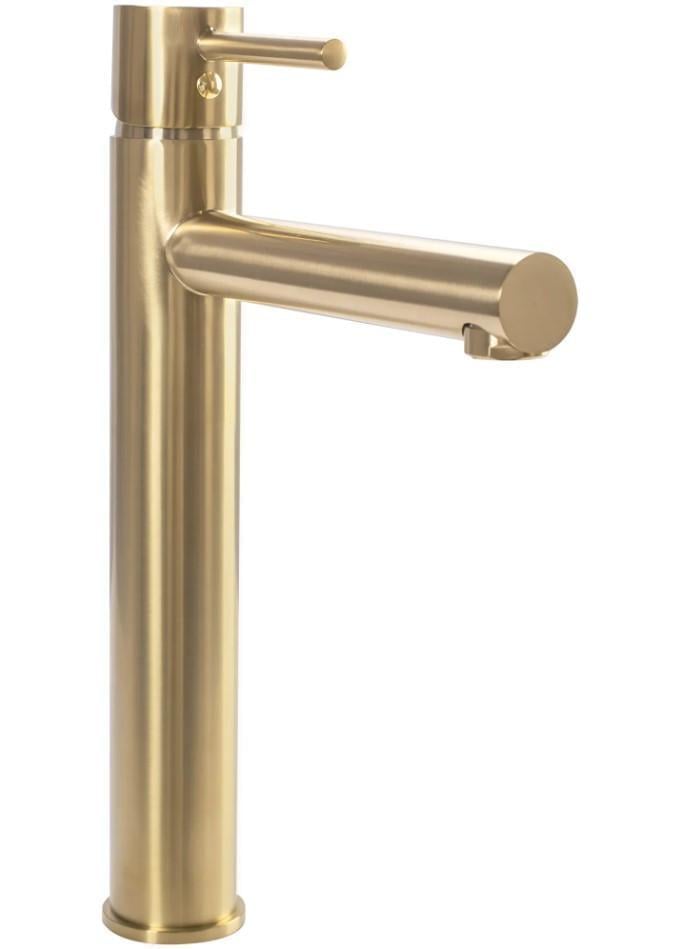 Смеситель для раковины высокий Rea TESS Brushed Gold (2808389793)