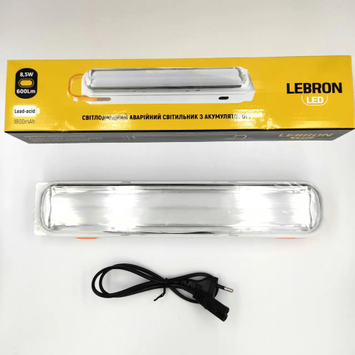 Світильник аварійний акумуляторний Lebron L-EL-870 SMD2835 8,5W 1800 mAh (14947)