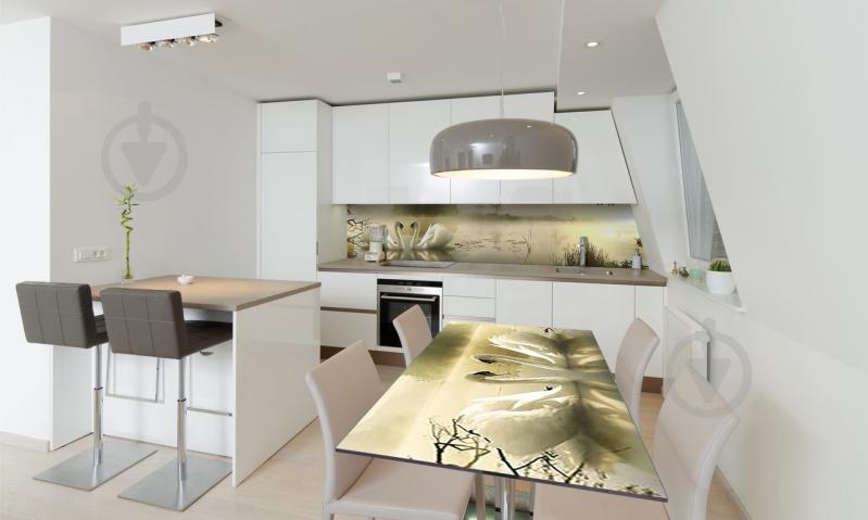 Наклейка виниловая на стол Zatarga «Лебеди» 600х1200 мм Z180490st